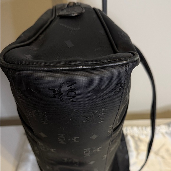 MCM Black Tote with Gold Details with COA - Picture 7 of 12